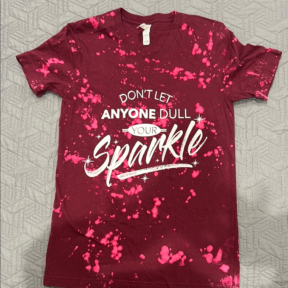 Pink and White Graphic T-Shirt